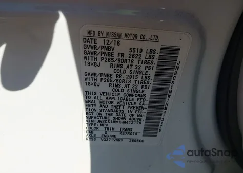 2017 Infiniti Qx70 from USA, damaged, VIN JN8CS1MW1HM413176